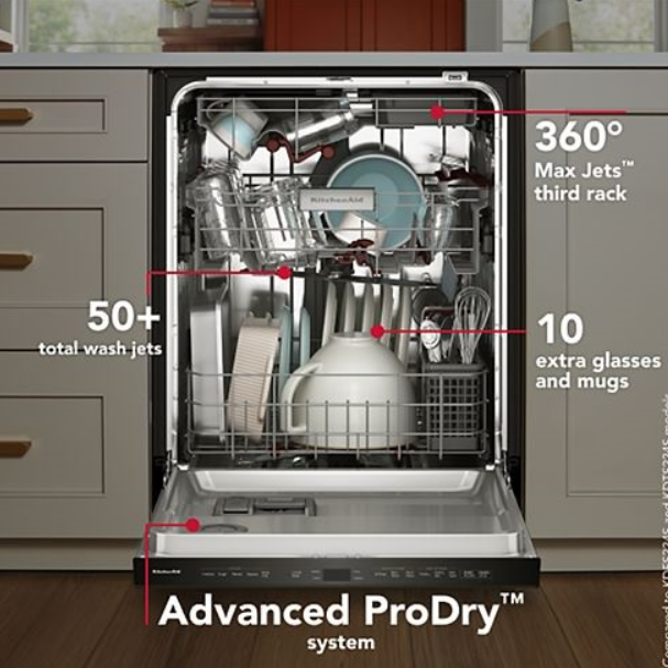 360° Max Jets™ Third Rack Dishwasher with Advanced ProDry™ System, 44 dBA
