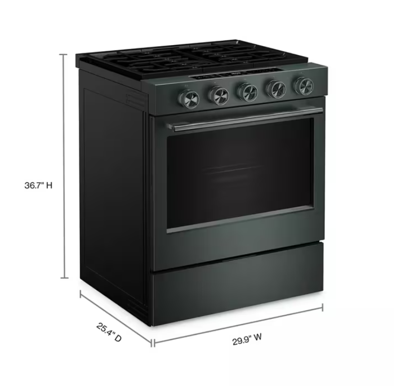 5.0 Cu. Ft. Smart Slide-in Gas Range with Convection Cooking Modes and 2-in-1 Burner