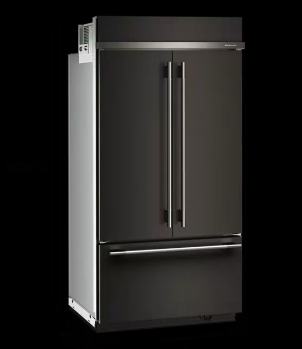 Kitchen Aid’s 24.2 Cu. Ft. 42″ Built-In French Door Bottom Mount Refrigerator with Platinum Interior