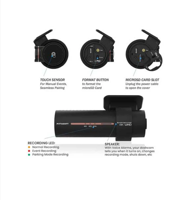 BlackVue DR970X-2CHPLUS-64 2-Channel 4K Front + 1080P Rear Dash Camera with WiFi (DR970X2CHPLUS64)