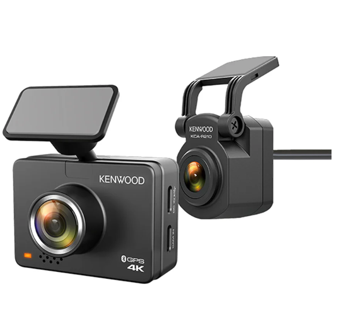 Kenwood DRV-A610WDP 2-Channel Compact 4K HD Dash Camera with 2" Display, Wi-Fi, and GPS - includes Rear-View Cam (DRVA610WDP)