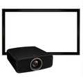 JVC DLA-NZ700 D-ILA 4K Home Cinema Projector | LX-120G169 120" Grey 16:9 Fixed Screen - Bundle